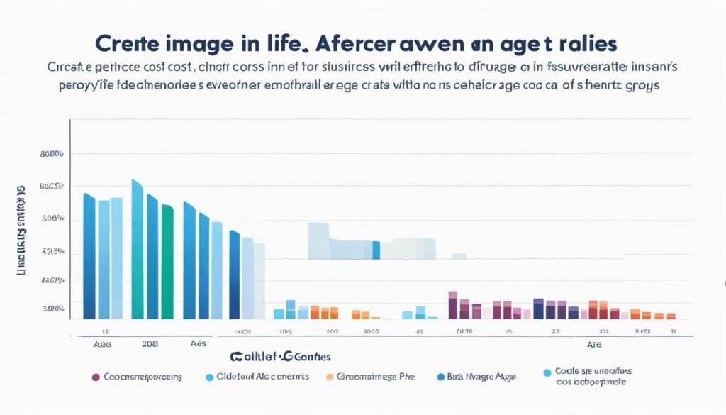 average cost of life insurance by age and gender