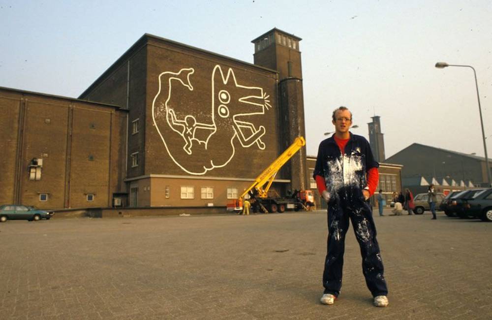 A Keith Haring Mural Hidden for 30 Years is Revealed in Amsterdam